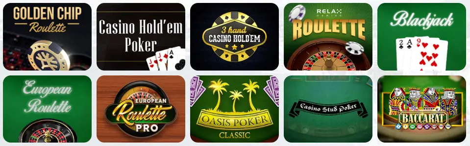 Giochi da tavolo al LUMIBET CASINO