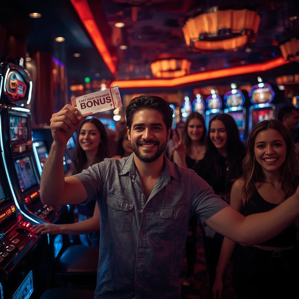 una persona con un bonus del casinò LumiBet Casino