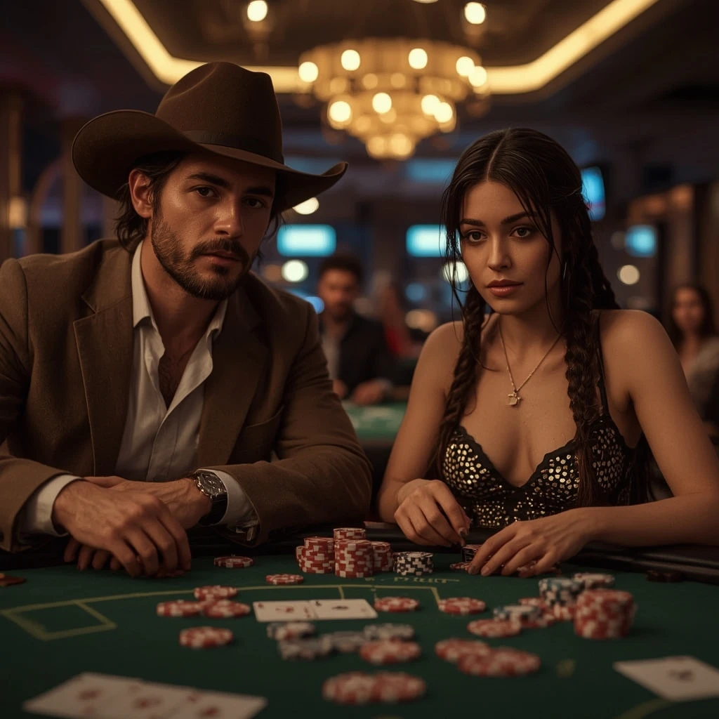 foto di due giocatori di poker LumiBet Casino